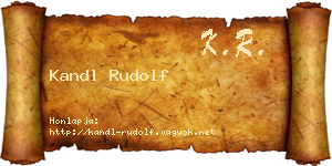Kandl Rudolf névjegykártya